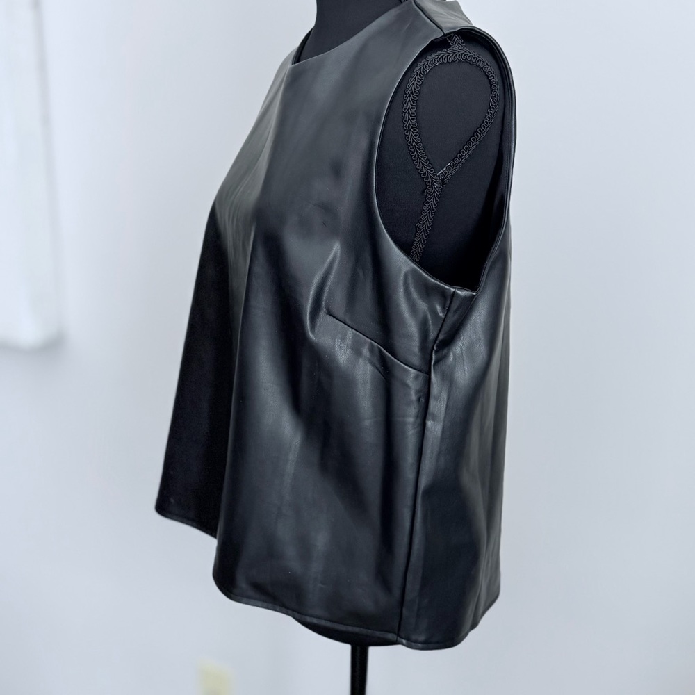 Black Pleather Cami-Tank
